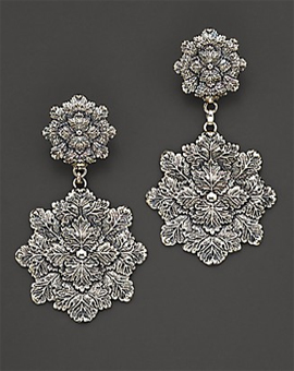 Buccellati "Vine" Leaf Pendant Earring